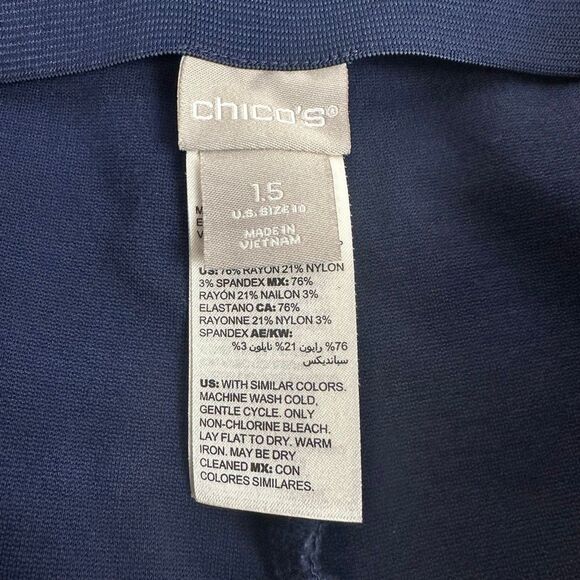 Chico's So Slimming Juliet Ankle Pants size 10 Blue - Picture 5 of 7